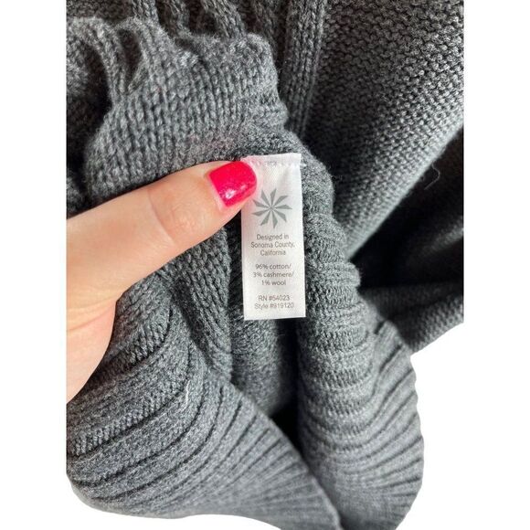 Athleta Tisbury Tunic Sweater Cashmere Blend Gray Cowl Neck Women Medium - Picture 7 of 8